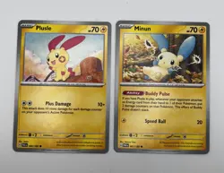 Plusle 060/182 Minun 061/182 Pokemon Cards 2023 Paradox Rift - Image 1