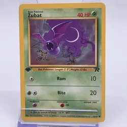 Zubat 70/82 1st Edition Team Rocket Pokemon Card WOTC Vintage 2000 Common - Image 1