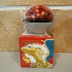 23K Gold Plated CHARIZARD Trading Card 1999 Burger King Pokemon Ball SEALED Red - Image 3