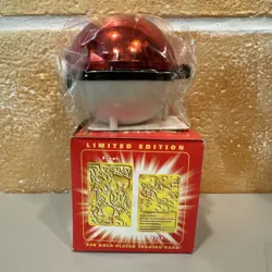 23K Gold Plated CHARIZARD Trading Card 1999 Burger King Pokemon Ball SEALED Red - Image 4