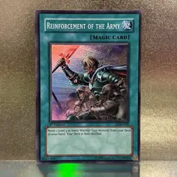 YuGiOh • Reinforcement of the Army • LOD-028 • 1st Edition Holo Super Rare • LP - Image 1