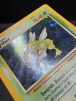 #3 Scyther 17/130 Base Set 2 2000 Holo Rare WOTC Pokemon Card TCG LP+ - Image 5