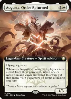 x1 Augusta, Order Returned - Extended Art R MTG Commander: Secrets of Strixhaven - Image 1