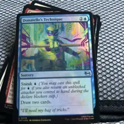 MTG Magic TMT TMNT - 1x FOIL EN NM 0039 U Donatello's Technique - Image 1