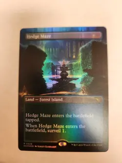 MTG Murders at Karlov Manor #326 Hedge Maze (Borderless) FOIL NM Near Mint - Image 1