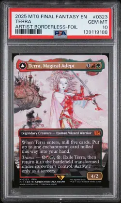 2025 MTG Final Fantasy Terra Magical Adept Artist Borderless FOIL 0323 PSA 10 - Image 1
