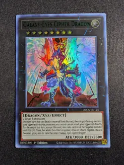 Yugioh Galaxy-Eyes Cipher Dragon DLCS-EN125 1st Ultra Rare Green NM - Image 1
