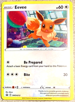 Pokemon Eevee SWSH212 Sword & Shield Cosmo Holo Promo - Image 1