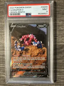 Pokemon Fa/Drapion V 2023 Pokemon Sword And Shield Crown Zenith #GG49 PSA 9 - Image 1