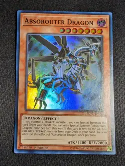 Yugioh Absorouter Dragon SDRR-EN005 1st Edition Super Rare NM - Image 1