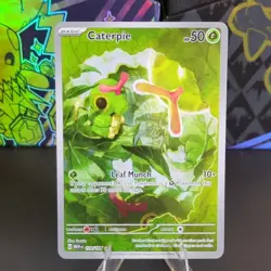 Pokemon Caterpie 172/165 Scarlet & Violet 151 Illustration Rare Holo 2023 - Image 1