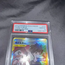Pokemon Sun & Moon Cosmic Eclipse Full Art Red Blue Tag Team #234 PSA 10 GEM MT - Image 3