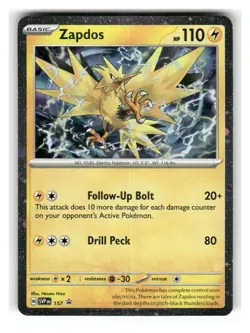 Zapdos 157 Cosmo Holo Promo Scarlet & Violet Promo Pokemon Near Mint - Image 1
