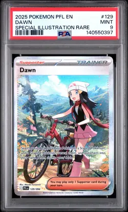 Pokemon TCG Dawn 129/094 PSA 9 SIR Holo English Me02 Phantasmal Flames - Image 1