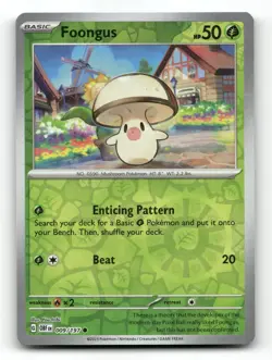 Foongus 009/197 - Obsidian Flames Reverse Holo - Pokemon Card NM/M - Image 1