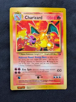 Charizard Jumbo Card CoroCoro Comic Supplement English Vintage WOTC - Image 1