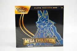 Pokemon TCG Mega Evolution Elite Trainer Box Mega Lucario Riolu Promo ETB NEW - Image 1