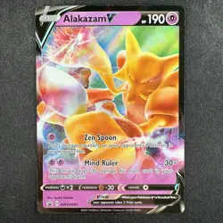 Pokemon TCG Alakazam V SWSH083 SWSH Black Star Promo Ultra Rare Holo Card - Image 1