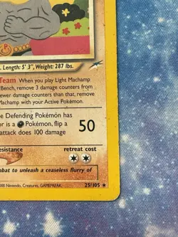 Pokemon TCG Light Machamp 25/105 Neo Destiny - Image 4