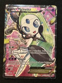 Meloetta EX RC25/RC25 Legendary Treasures Full Art Ultra Rare Pokemon Card DMG - Image 1