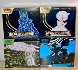 Pokemon Mega Evolution Elite Trainer Box ETB Set of 2 and Perfect Order ETB NEW - Image 1