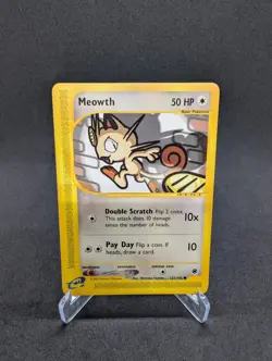 Meowth 121/165 Common - Expedition Pokemon Card - LP+ - Image 1