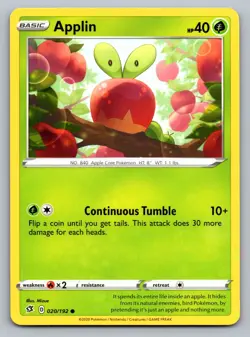 Pokemon TCG SWSH02: Rebel Clash Applin (20) 020/192 - Image 1