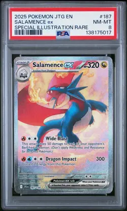 Pokemon Salamence EX Journey Together #187/159 PSA 8 SIR - Image 1