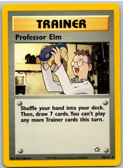 Professor Elm 96/111 Uncommon Neo Genesis Pokemon MP - Image 1
