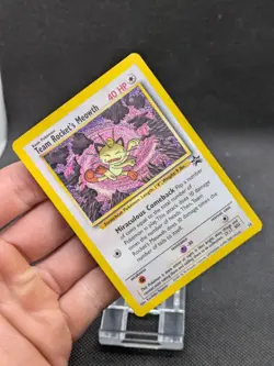 Team Rocket's Meowth No.18 WOTC Black Star Promo Pokemon Card LP-NM - Image 2