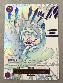 Lightning Dragon OP15-077 Manga Event Alt Art One Piece Adventure Kami's Island - Image 1