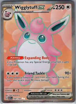 Wigglytuff ex 187/165 SV: Scarlet & Violet 151 - Pokemon Card - NM - Image 1