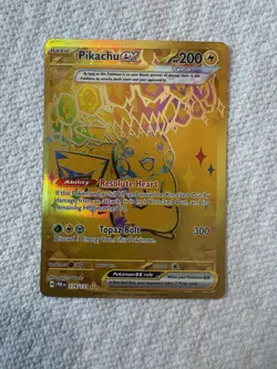 Pokemon TCG Prismatic Evolutions Pikachu EX Gold Hyper Rare 179/131 NM CARD - Image 1