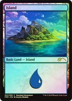 Island (Standard Showdown 2018) FOIL Promo HEAVILY PLD Special CARD ABUGames - Image 1