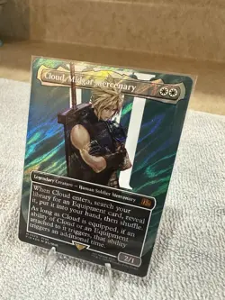 Magic: The Gathering - Cloud Midgar Mercenary FFVII Borderless Surge Foil - Mint - Image 1