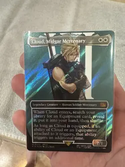 Magic: The Gathering - Cloud Midgar Mercenary FFVII Borderless Surge Foil - Mint - Image 3