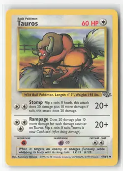 #Tauros #47/64 Uncommon Near Mint or Better Pokemon - Image 1