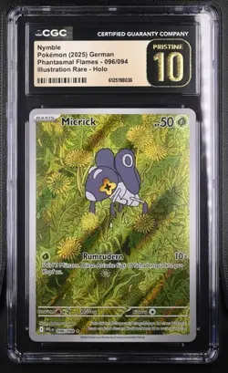 Micrick / Nymble 096/09 Fatale Flammen Pokemon Deutsch CGC PSA Pristine 10 - Image 1