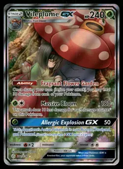 Vileplume GX 211/236 Rare Ultra Cosmic Eclipse Alternate Art Pokemon LP - Image 1