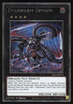 Evilswarm Ophion - RA04-EN179 - Platinum Secret Rare - 1st Edition Yugioh - Image 1