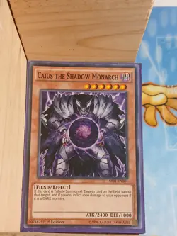 Caius the Shadow Monarch SR01-EN004 Emperor of Darkness 1st Edition - Image 1