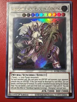 1X NM Swordsoul Supreme Sovereign - Chengying - BODE-EN042 - Ultra Rare 1st Ed - Image 1