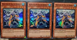 3x Warlock Of The Ice Barrier Super Rare 2x 1st Ed + 1 Unl Ed HA04-EN023 NM/VLP - Image 1