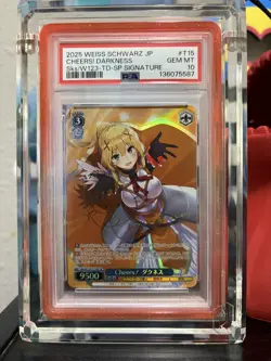 PSA 10 2025 WEISS SCHWARZ JP #T15 CHEERS! DARKNESS SKS W 123 SP SIGNATURE 5587 - Image 1