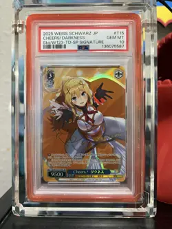 PSA 10 2025 WEISS SCHWARZ JP #T15 CHEERS! DARKNESS SKS W 123 SP SIGNATURE 5587 - Image 2