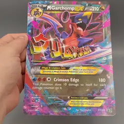 Pokemon Mega M Garchomp EX Black Star Promo Rare Holo Card XY168 NM JUMBO NM - Image 2