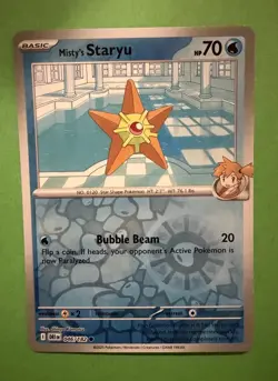 Misty’s Staryu 046/182 SV10 Destined Rivals Reverse Holo Near Mint Pokemon Card - Image 1