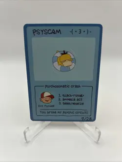 Pokescam by Dot Punwell Psyscam - Psyduck Fan Art Card 7/28 - Image 1