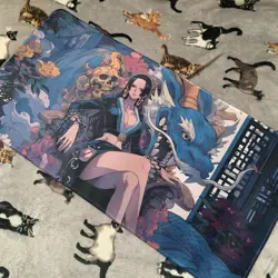 Boa Hancock One Piece Rubber Playmat Play Mat Tcg Trading Card Game Anime CCG - Image 1