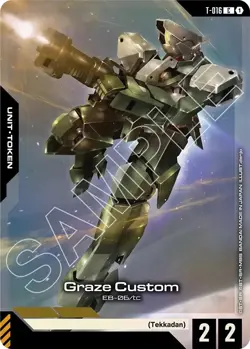 Graze Custom - Token T-016 Alt Art - Gundam TCG Premium Card PC01A English NM - Image 1